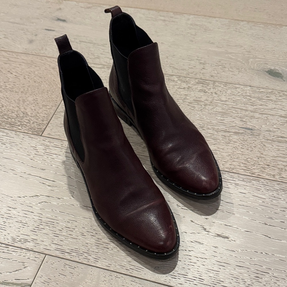 Freda Salvador Dark Burgundy Leather Boots 8